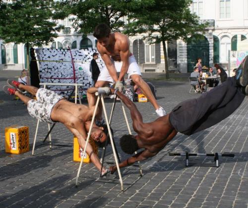 Street workout in Gent - Demos sprak met Desco en Mohamed van 9000 Barz 