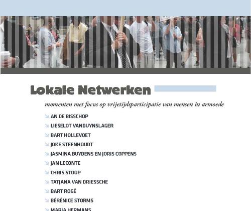 Lokale netwerken - Momenten #7 (2010). Momenten met focus op vrijetijdsparticipatie van mensen in armoede
